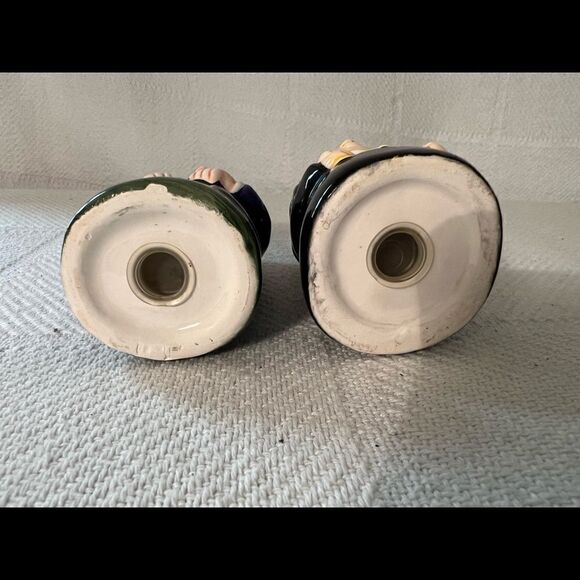 Nun & Schoolgirl Salt and Pepper Shakers-Ceramic- Plastic Plugs-Used on a TV - Picture 10 of 10